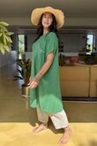 Made in Italy Sahara Star Sack Dress Garros Green